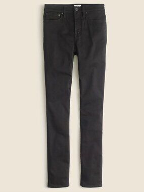 J.Crew 9" mid-rise stretchy toothpick jean in new black
